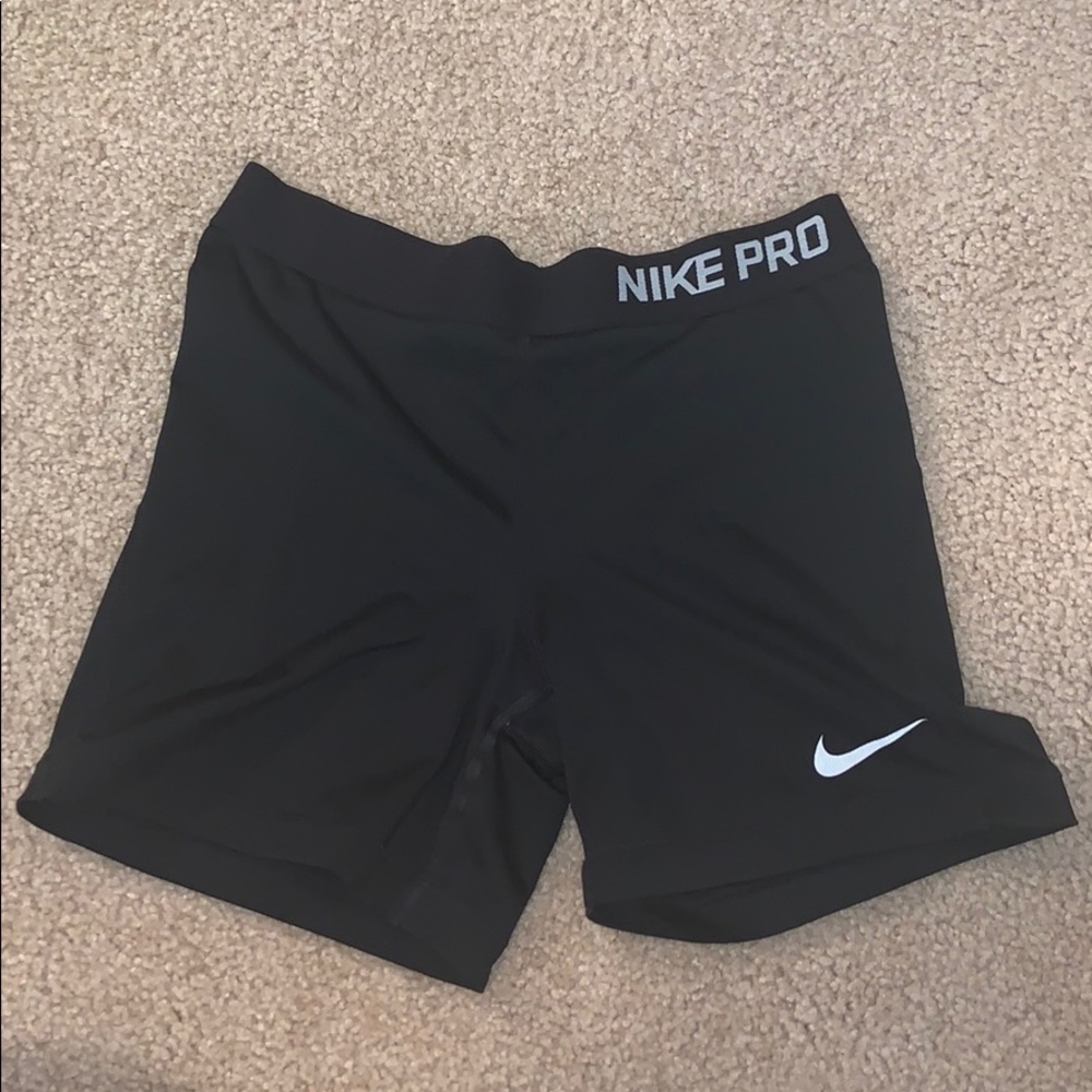 Black Nike spandex compression shorts